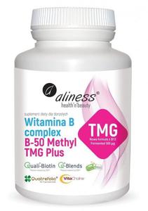 Witamina B Complex B-50 Methyl TMG PLUS 100 kapsuek Vege Aliness - 2870947556