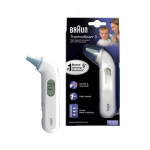 Termometr elektroniczny do ucha Braun IRT3030 ThermoScan 3 Termometr elektroniczny do ucha dla dzieci i noworodkw - 2868886425
