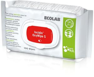 Ecolab Incidin OxyWipe S 100 chusteczek SPOROBJCZA DEZYNFEKCJA MAYCH POWIERZCHNI - 2868989535