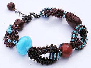 boho acuchowiec burgundy-turquoise - 2827504855