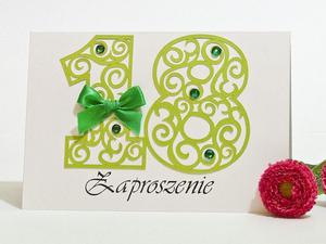 Zaproszenie na 18 osiemnaste urodziny green - 2827508453