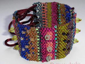 bransoleta boho hippie beading freeform - 2827525331