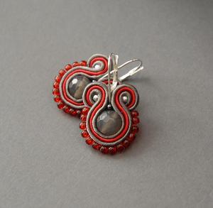 mae kolczyki sutasz z agatami - soutache