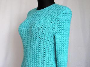 Sweter w kolorze berylu - morska woda - 2834706710