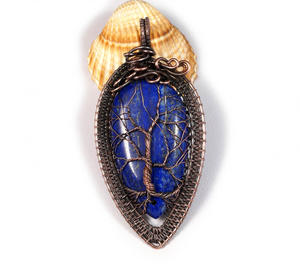 Lapis lazuli, amulet drzewko szczcia - 2867985286