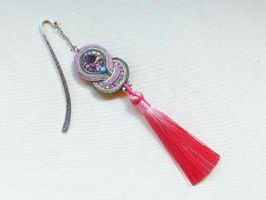 Sutaszowa zakadka do ksiki Pink Tassel - 2871815164