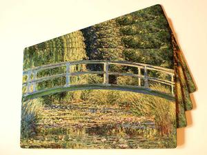 Zestaw 4 duych podkadek korkowych Monet, Most w Giverny - 2865960167