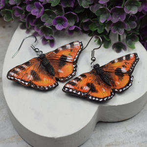 Kolczyki motyle - pomarańczowe - 2868958810