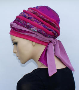 lekki turban AMARANT - 2869580389