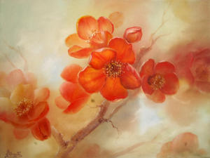 Kwiaty Wini Impresja,rcznie malowany olejny - 2871715896