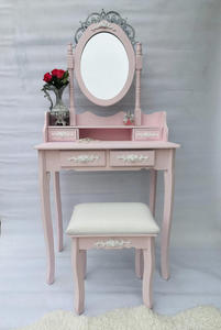 Toaletka kosmetyczna shabby chic, due lustro - 2877361618