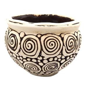 Doniczka Ceramiczna Handmade Kwiatowy Statek - 2877909318