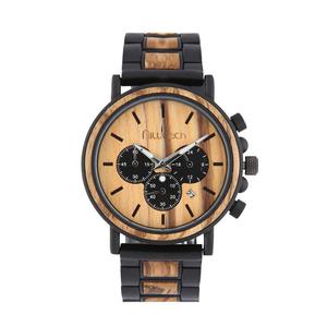 Zegarek drewniany Niwatch - kolekcja ROYAL - ZEBRAWOOD na bransolecie - 2860446866