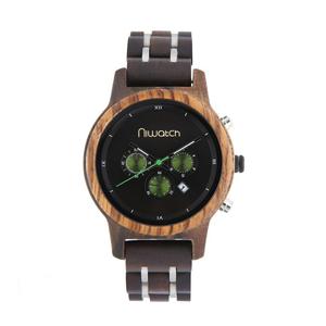 Damski zegarek drewniany Niwatch CHRONO - HEBAN na bransolecie - 2856156168