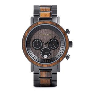 Zegarek drewniany Niwatch - kolekcja ROYAL - CHACATE PRETO na bransolecie - 2860447020