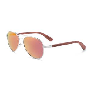 Drewniane okulary przeciwsoneczne Niwatch Musca Orange Mirror - 2860447053