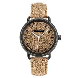 Damski zegarek korkowy Niwatch - CORK & BLACK - 2864264476