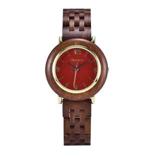 Zegarek drewniany Niwatch - kolekcja FRAGILE - CZERWONY SANDAOWIEC - 2868581984