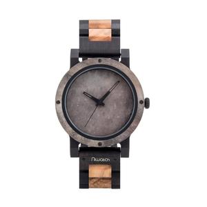 Zegarek drewniany Niwatch - kolekcja STONE brown - AFRICAN BLACKWOOD & OLIVE - 2869065214