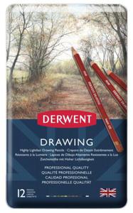 Zestaw Kredek Derwent Drawing 12 kolorw (Metalbox) - 2859848786