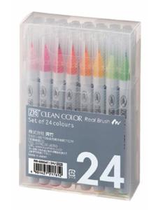 Zestaw Pisakw Kuretake Zig Clean Color Real Brush 24 szt. - 2855889048