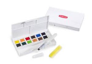 Tusze W Kostkach Derwent Inktense Pan 12 Kolorw #1 (Zestaw Podrny) - 2859848870