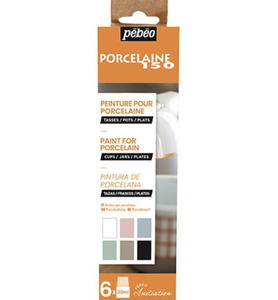 Farby do Porcelany Kredowe Pebeo Porcelaine 150 kpl. 6X20 ml - 2859849593