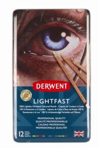 Zestaw Kredek Derwent Lightfast 12 kolorw (Metalbox) - 2868853373