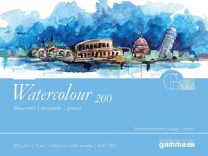 Blok do Akwareli Gamma Watercolour 12.5 x 18 cm 15 ark 200 g CP - 2872629274