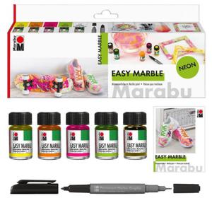 Farby do Marmurkowania Easy Marble Neon 5 x 15 ml - 2873058107