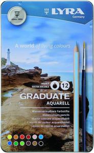 Kredki Akwarelowe Lyra Graduate Aquarell 12 Kolorw Metalbox - 2875025574