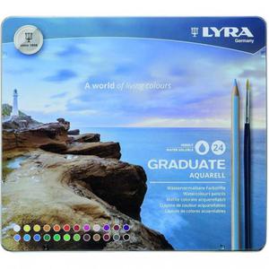 Kredki Akwarelowe Lyra Graduate Aquarell 24 Kolory Metalbox - 2875025575