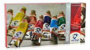 Zestaw Farb Akrylowych Talens Van Gogh Combiset 10x40 ml + Akcesoria - 2823966712