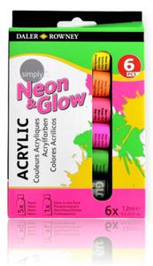 Zestaw Farb Akrylowych Daler Rowney Neonowe 6 szt. - 2823968562