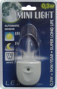 Lampa do gniazdka MINI LIGHT 1X0,3W LED Biay 1610