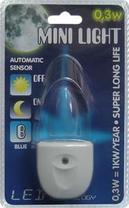 Lampa do gniazdka MINI LIGHT 1X0,3W LED Niebieski 1611 - 2847780159