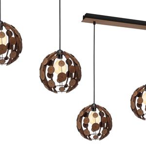 Lampa wiszca GAIA BLACK / WOOD 3xE27 60W - 2870055834