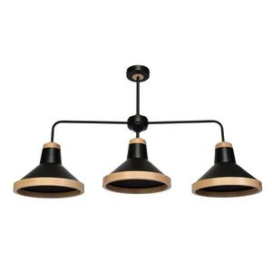 Lampa sufitowa SALMA BLACK / WOOD 3xE27 - 2870057231