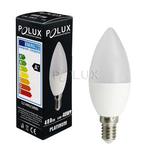 arówka POLUX LED SMD 6W 40W gwint E14 480lm ciepa/óta barwa wiata