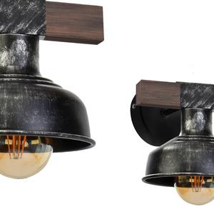 Kinkiet FARO BLACK/WOOD 1xE27 60W - 2876987091