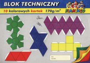 Blok Techniczny A4 Flamingo Z Kolorowymi Kartkami 10 Kartek - 2852840556