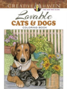 Creative Haven Lovable Cats And Dogs Coloring Book - 2845357366