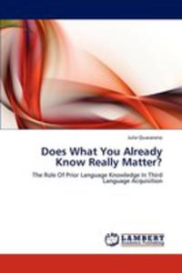 Does What You Already Know Really Matter? - 2857143993