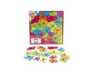 Puzzle Drewniane Ukadanka Z Pinezkami Mapa Polski - 2844454489