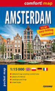 Amsterdam Laminowany Plan Miasta 1:15 000- Mapa Kieszonkowa - 2840175493