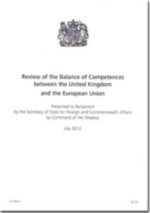 Review Of The Balance Of Competences Between The United Kingdom And The European Union - 2840159850