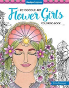 Kc Doodle Art Flower Girls Coloring Book - 2847667424