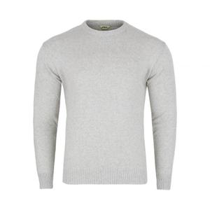 SWETER MSKI JASNO SZARY POD SZYJ SZETLAND XL SW667 - 2876390157