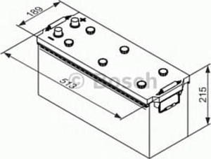 0.092.T30.750 BO 0092T30750 AKUMULATOR BOSCH T3 120AH, 680A, 513X189X223 CIEZAROWY SZT BOSCH...