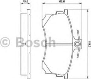 0 986 424 370 BO 0986424370 KLOCKI HAMULCOWE BP181 MITSUBISHI CARISMA 97 - KPL BOSCH KLOCKI BOSCH [909943] - 2175004144